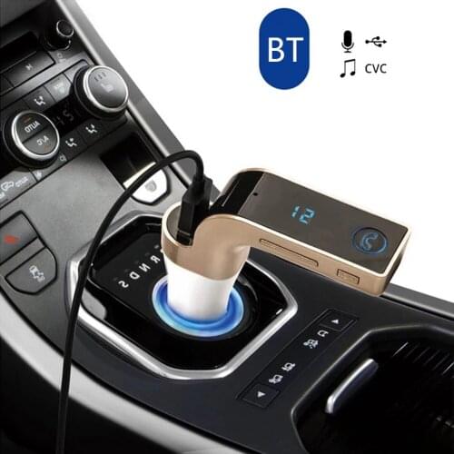 G7 Bluetooth FM Transmitter Handsfree Car Kit MP3 Player USB Charger Wireless FM Radio Adapter Support AUX-in USB Drive TF Card