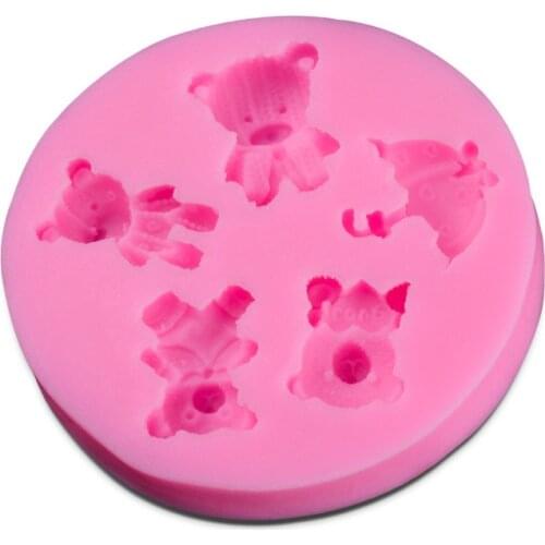 Cute Bear Mold mould,silicone Cake Tools Fondant Cake Design mold,silicone Gumpaste Art mold,baking Tools D043