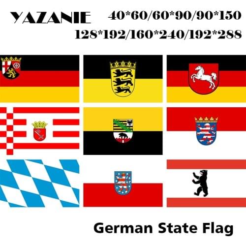 YAZANIE German State Flag Rheinland Pfalz Baden Wurttemberg Niedersachsen Bremen Sachsen Anhalt Hessen Bayern Germany Civil Flag