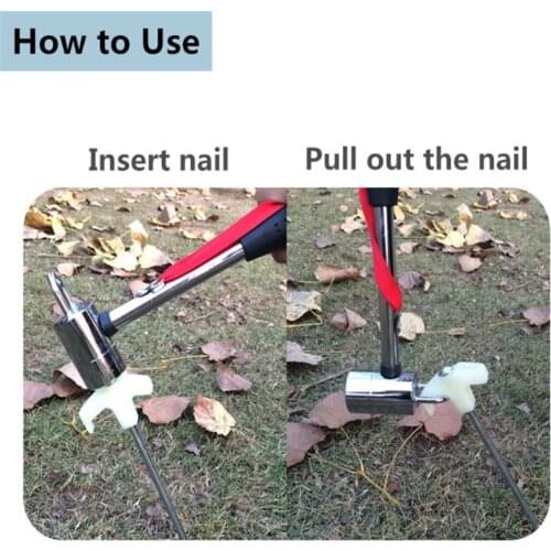 H8WC 25cm Luminous Nail Camping Tent Peg Steel Stake Ice Fishing Screw Rod Stand High Strength Fishing Bivvy Awning