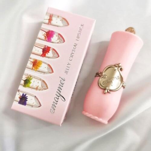 Crystal Jelly Flower Lipstick Temperature Color Changing Lip Balm Makeup Moisturizing Long Lasting Magics Lipsticks Make Up Tool