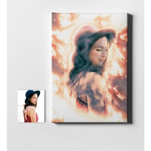Personalized Fire Design Canvas Print (50x70 cm.) gift Home Decoration Special Design Home Office Business Place Quality