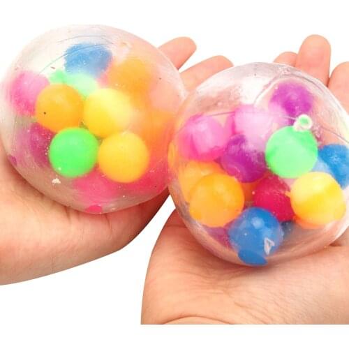 3Pcs Teenagers Squeeze Ball Pressing Kneading Multicolor Toy Decompression Plaything for Adult