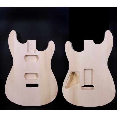 Yinfente Electric Guitar Body Basswood Strat Style Unfinished Light Strong Guitar parts