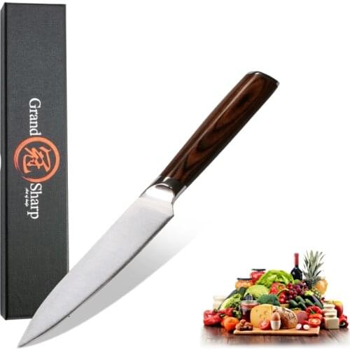 Kitchen Knife Utility Knife German DIN1.4116 Stainless Steel Kitchen Tomato Knives Outdoor Camping Tools Chef Knives Super Sharp
