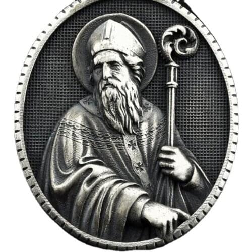 Christian Badge Pope Medal Catholic Vintage Mens Pendant Necklace Tag European and American Style Religious Necklace