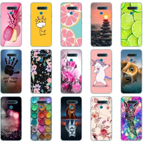 Soft Phone Cover For LG Q60 6.26-inch TPU Silicone Cover full protective Painted on LG Q 60 bumper coque Case