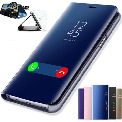 On Redmi Note 9s 7 8 9 Pro Case Mirror Flip Cases for Xiaomi Redmi Note 7 5 8 9 Pro 8T 9A 8A Poco X3 NFC F2 Mi 10 9 Lite Cover