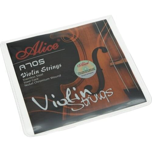 Set of 4 Alice Stainless Steel Violin Strings Nickel Chromium Wound String