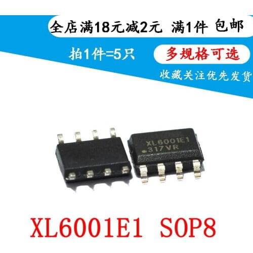 New original xl6001e1 constant current LED Driver IC xl6001 chip sop8 (5 pieces)