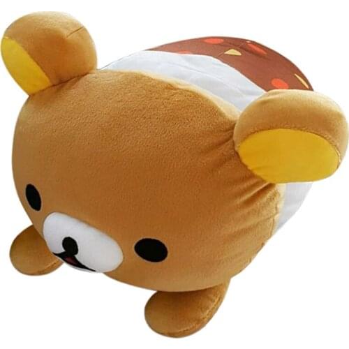 New Cute Rilakkuma Bear Sleep in Quilt Big Plush 30*40cm Pillow Cushion Stuffed Animals Toys Dolls Baby Kids Children Gifts