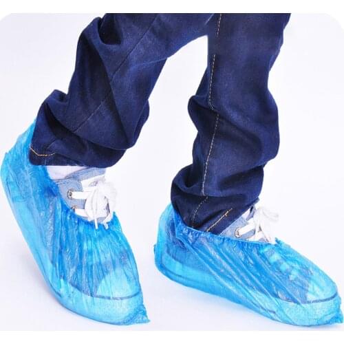 100PCS Disposable Shoe Cover Waterproof Moisture Plastic Shoe Cover Indoor Protection Hotel Lab Home Clean Safety Shoe Cover