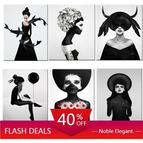 Nordic Quote Poster Black White Butterfly Woman Wall Art Christmas Anime Canvas Prints Wall Pictures Modern Home Decoration Post