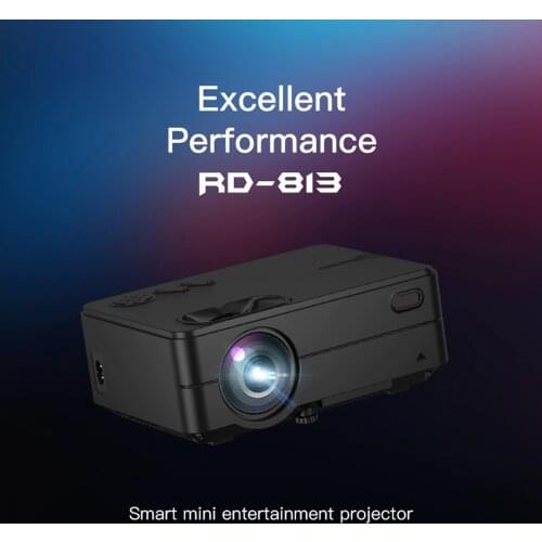 Rigal RD-813 Mini Android Projector 1280 x 720P WiFi Multi Screen Projector Home Theater Proyector 3D HD Projector 1080P