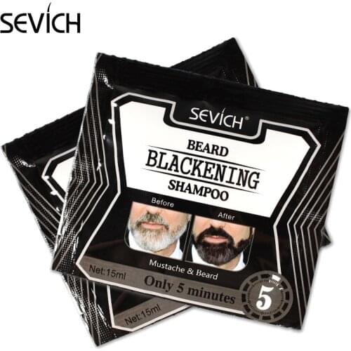 15ml 5 Minutes Blackening Beard Shampoo Dye Beard Herb Natural Faster Blacken Beard Shampoo TSLM2