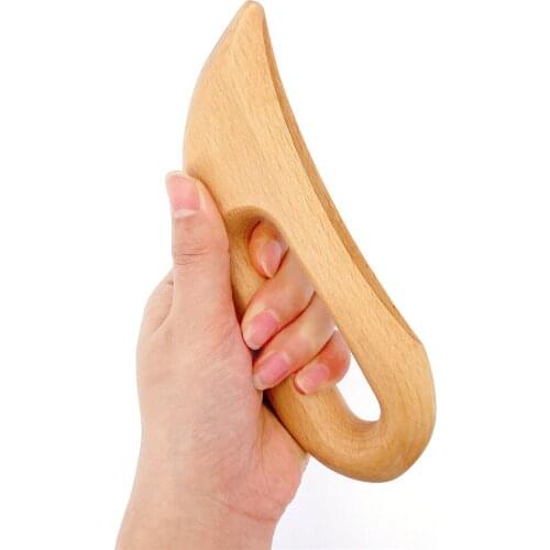 1pc New Wooden Guasha Massage Scraper Pressure Therapy Acupoint Massager Facial Body Gua sha Health Care Handle Massage Tool