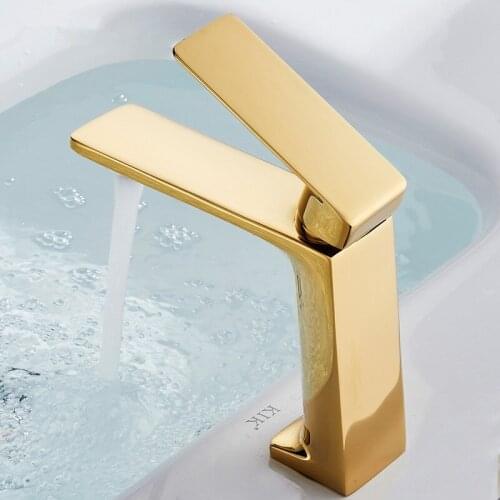 Basin Faucet Gold Bathroom Faucet Mixer Tap Brass Black Basin Mixer Bathroom Basin Faucet Mixer Tap Hot and Cold Sink faucet