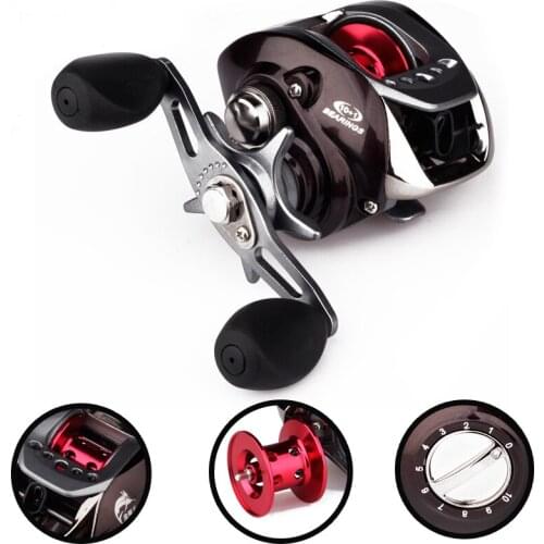 Moulinet Yumoshi 6.3:1 10+1BB Bait Casting Fishing reel Feeder Carp Water drop wheel Fishing Reels Carretilha de pesca Daiwa