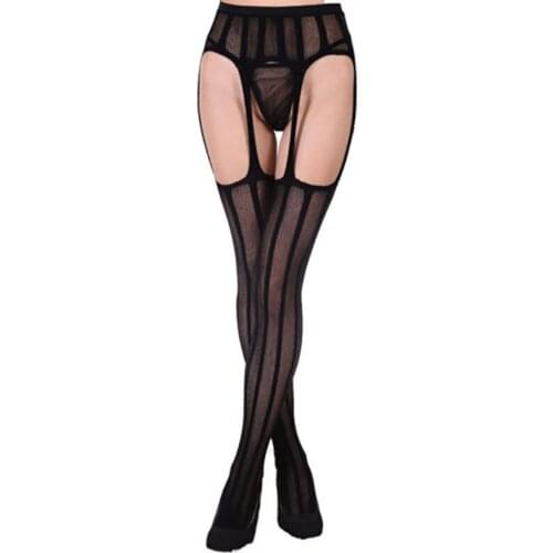 Women Mesh Garter Stocking Belt Pantyhose Lingerie Sexy Lace Fishnet Thigh High Exotic Novelty Black Hosiery Fashion New Hot