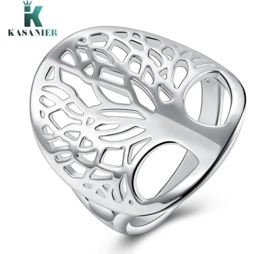 925 Silver Tree of Life Rings Thumb Fine Jewelry For Women New Mothers Day Gifts hollow Style Fashion Silver Unique Ring