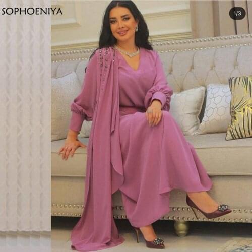 New Arrival V Neck Long sleeve evening dress 2021 Spandex Dubai Cheap celebrity dresses women party night Robe de soiree