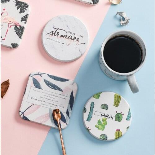 1Pcs Fashion Creative Diatomite Nordic Home Non-slip Coffee Mats Novel Water Absorption Anti-scalding Table Decoration Pads