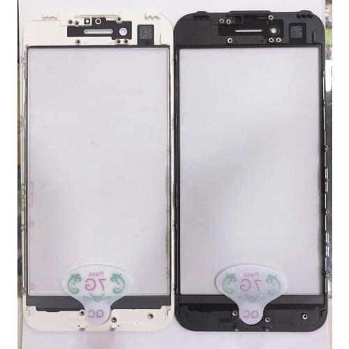 10pcs/Original 3 in 1 Front Screen Glass With Frame OCA Glue+Ear Speaker Mesh for Iphone 7G