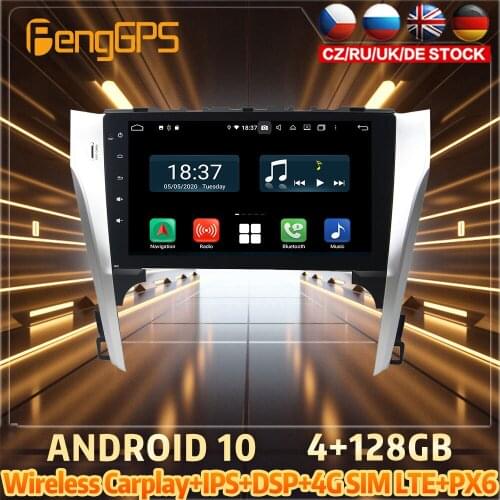 128G Android10 PX6 DSP For TOYOTA CAMRY 2012 2013 Car DVD GPS Navigation Auto Radio Stereo Video Multifunction CarPlay HeadUnit