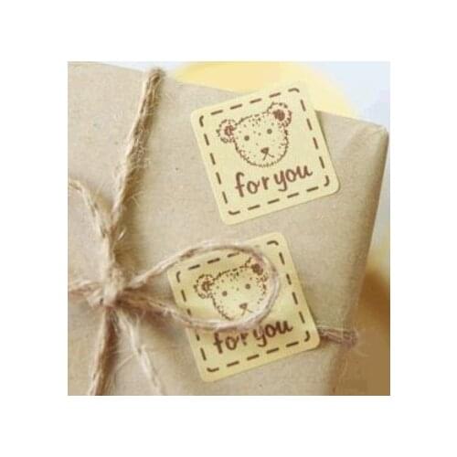 160pcs Cute Little Bear For You Sealing sticker DIY Gifts posted Baking Decoration label Multifunction