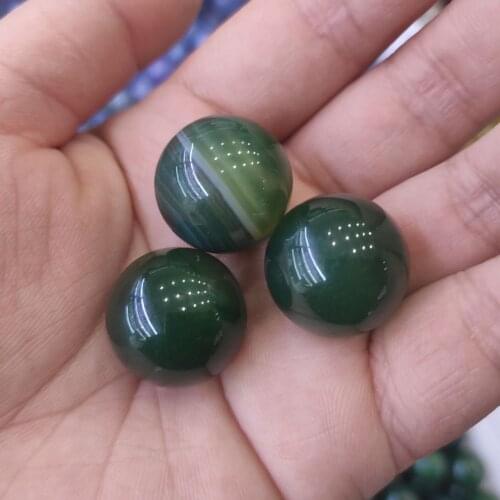 2cm 5pcs Green agate crystal ball quartz gemstones natural stones and minerals reiki healing cristal aquarium decoration