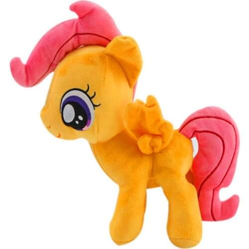 30cm High Good Quality Yellow Orange Scootaloo Horse Unicorn Stuffed PP Cotton Soft Plush Doll Toy
