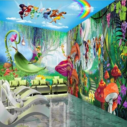 Milofi custom 3D wallpaper mural Peter Pans Elven Paradise whole house background wall used for living room bedroom decoration