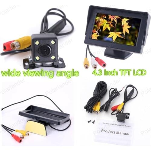 4.3 Inch TFT LCD Rearview Monitor for Car Rear Reversing Backup With 4 LED Backlight Display Reverse Parking Camera