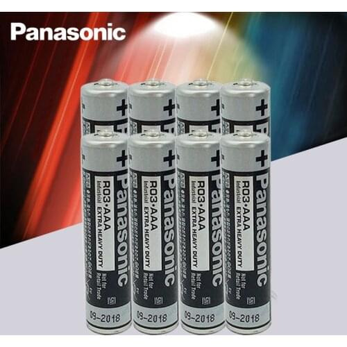8pcs Panasonic R03 1.5V AAA Battery Alkaline Batteries No Mercury Dry Battery For Electric Toy Flashlight Clock Mouse
