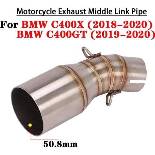 Motorcycle Exhaust Accessories 51mm Middle Link Pipe For BMW C400X C400GT 2018-2020 Escape Moto Motocross Modify Muffler