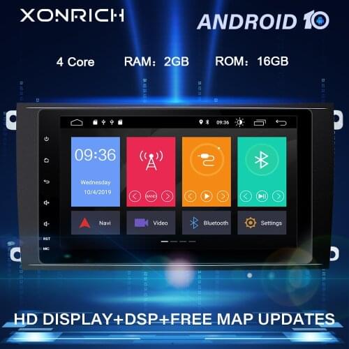 IPS DSP 2 Din Android 10 Car Multimedia Player For Porsche Cayenne 2003 2004 2005 2006 2007 2008 2009 2010 GPS Navigation Radio