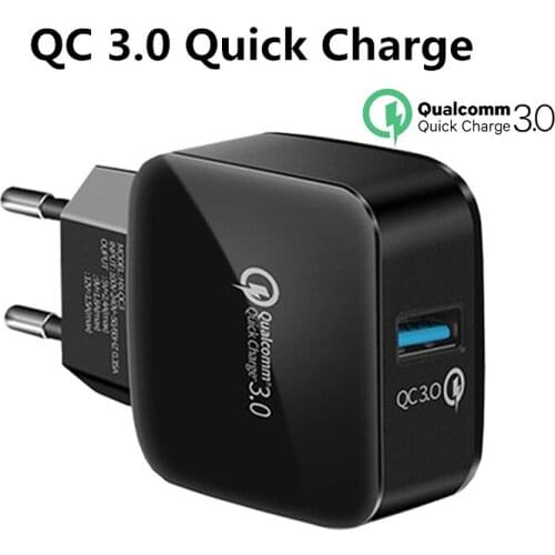 Quick Charge 3.0 2.0 USB Charger For iPhone Xiaomi Samsung Huawei QC3.0 QC Fast Charing Turbo Wall Mobile Phone Charger