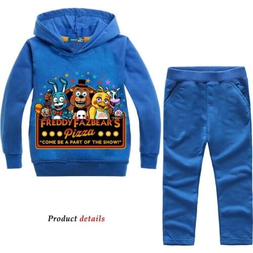2-14Years Fashion Kids FNAF Autumn Clothes cartoon Five Night Hoodies Long Pants Boys Clothes Set Girls Outfit Kids Tracksuit