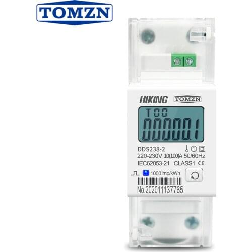 Bi-directional Single phase energy meter100A 220V 230V 50HZ 60HZ 100A active energy import export kwh Din rail Watt hour