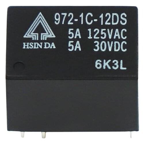 HOT NEW 12V relay 972-1C-12DS 972 1C 12DS 9721C12DS Low power relay 12VDC DC12V 12V 5A 6PIN