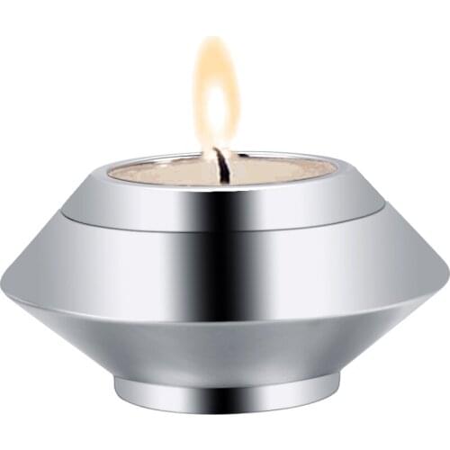IJU041 Highly Polished 316L Stainless Steel Votive Candle Holder Ashes Urns Candlestick Keepsake Cremation Urns for Human Ashes