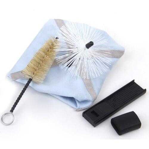 4pc Saxophone Sax Swab Brush Cloth Thumb Rest Cushion Reed Case Cleaning Kit