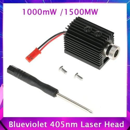 1000mW /1500MW Blueviolet Light 405nm Laser Head with Screwdriver for laser engraver for CNC laser Carving Engraving