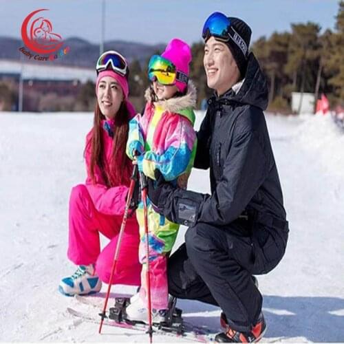 -30 Degree Children Clothing Set Boys Girl Kids Snowboard Ski Suit Waterproof Outdoor Sports Jacket Pants Clothes Snowsuit Teen