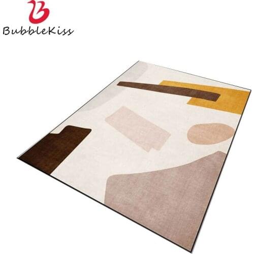 Bubble Kiss Polyester Soft Carpets Color Geometric Art Rugs Modern Home Living Room Bedroom Comfortable Non-Slip Large Floor Mat