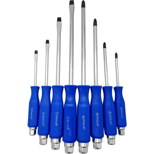 8PC Hammer Head Screwdriver set CRV witjh Magnetic Tips Falt and Phillips Screwdriver Hand Tool Kit