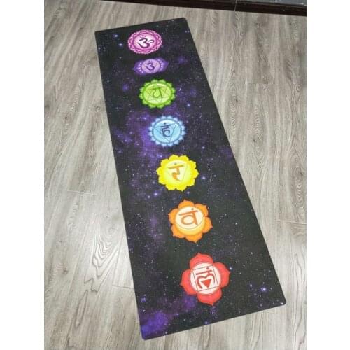 New 7 coulorful round suede skin Natural Rubber eco-friendly slip-resistant Hot Yoga best yoga mat Fitness rubber mat