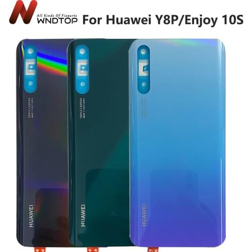 New Cover For Huawei Y8p 2020 Battery Cover Back Glass Panel Rear Door Housing Case Enjoy 10S Battery Cover Replacement Parts