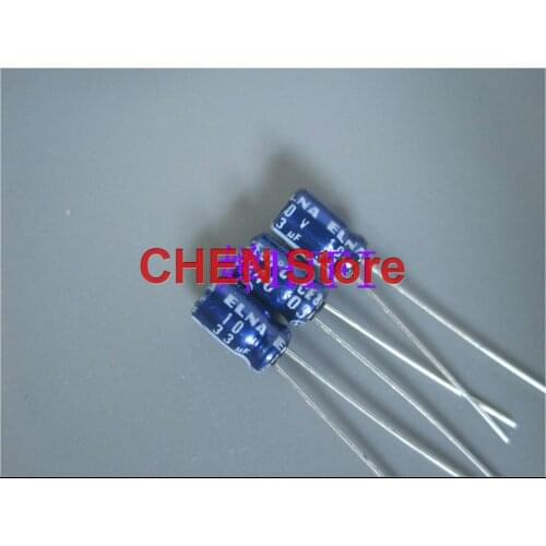 20PCS/50PCS Original ELNA blue robe 33uf 10v RC2 10V33UF 4X7MM audio electrolytic capacitor 33uF/10V Ultra small volume