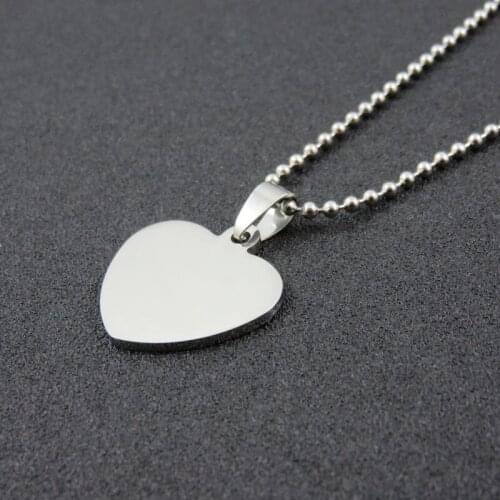 High Polished 316L Stainless Steel Love Heart Dogtags Necklace Pendant For Man & Women, Fashion Lovers Jewelry
